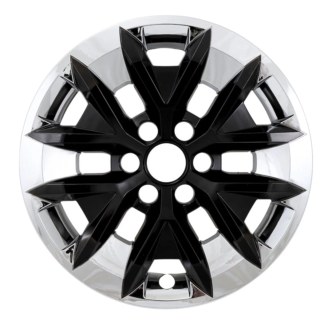 IMP516XB – COAST2COAST Wheel Skin, 16 Inch 6 Y Spokes Snap-On Plated/ Painted Silver/ Gloss Black ABS Plastic Set Of ...
